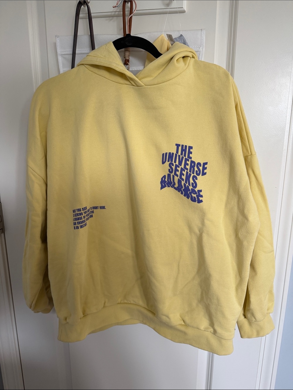 Pull&Bear Yellow Graphic Hoodie